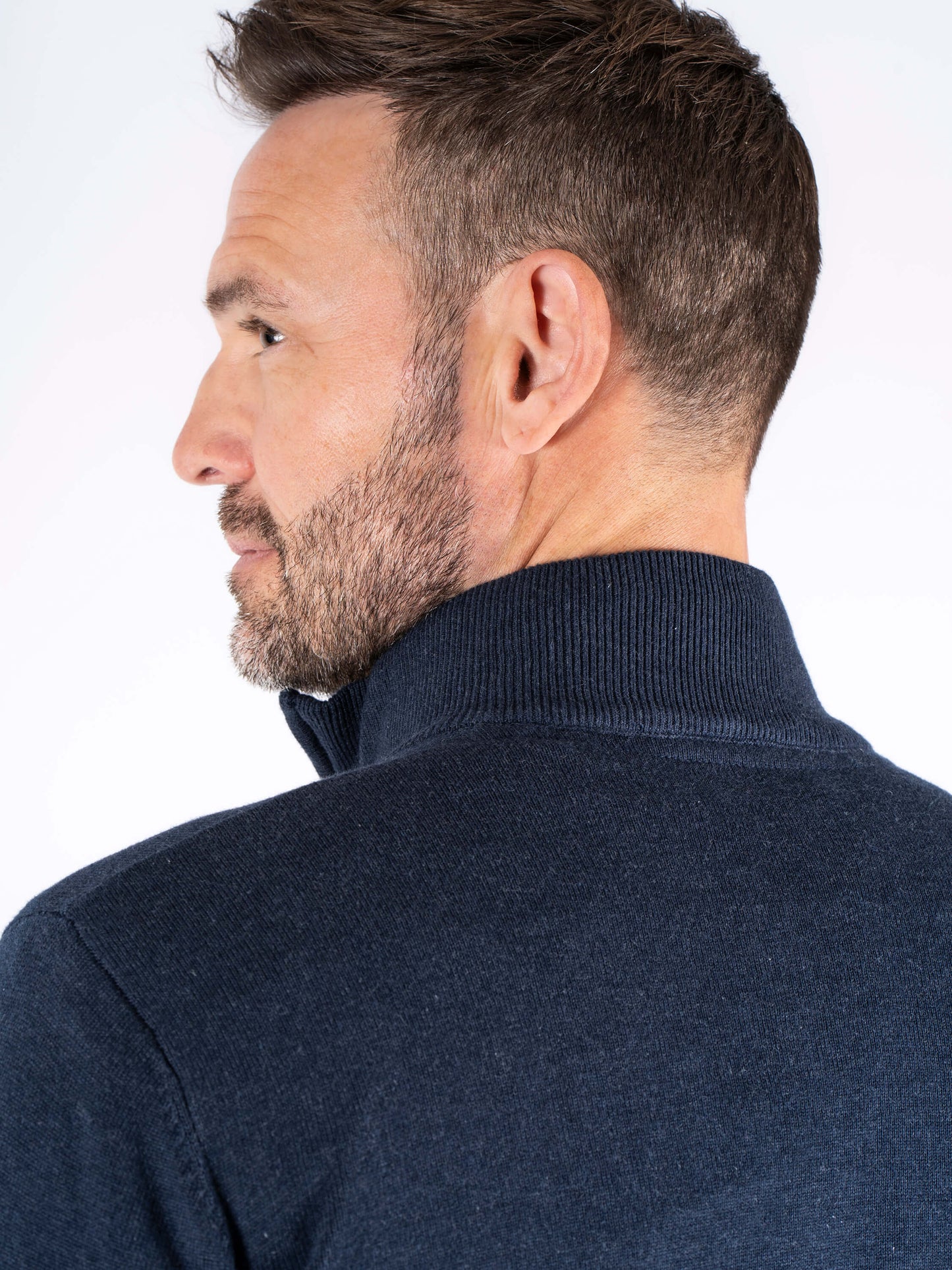 Malcom Zip Knitwear - Dark Navy