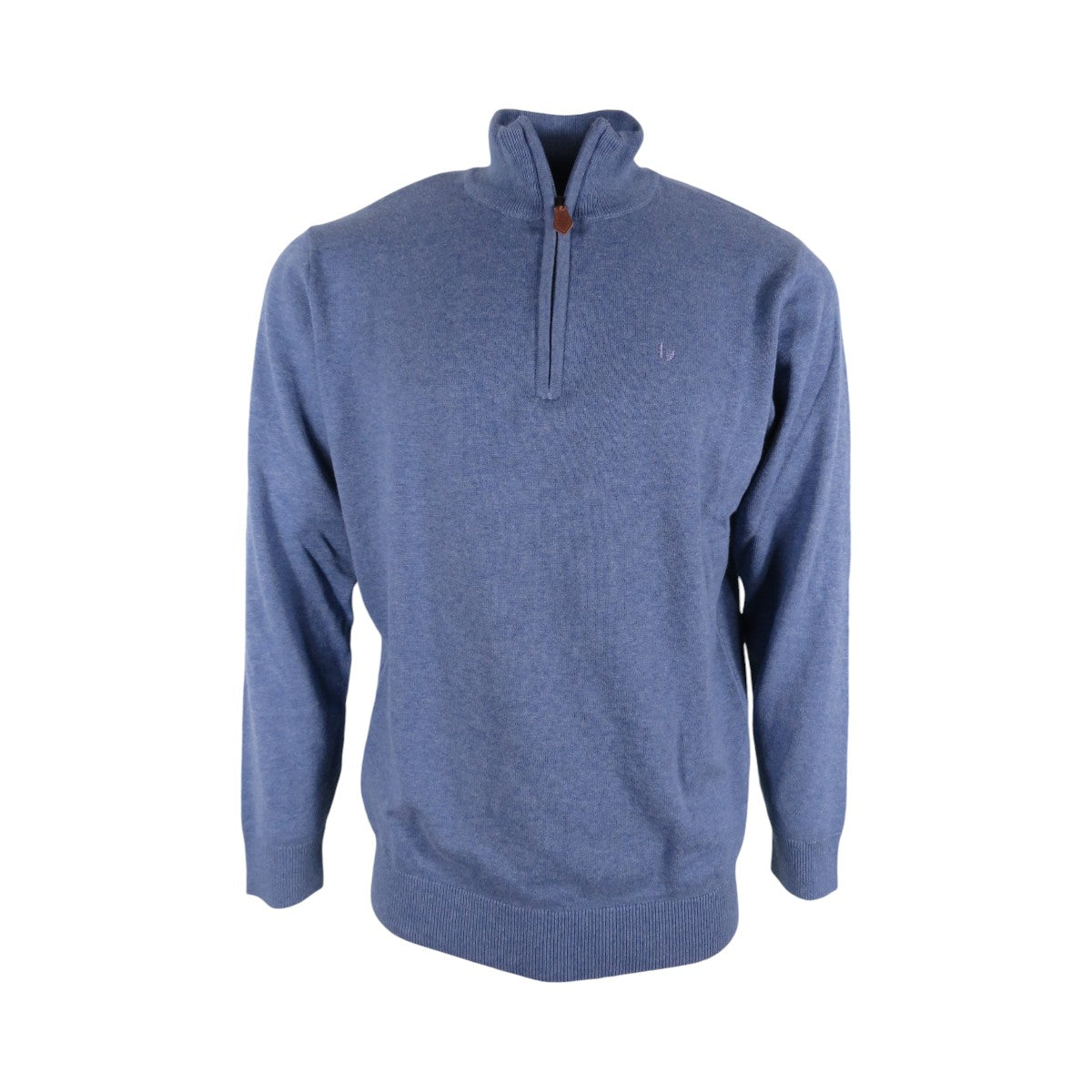 Malcom Zip Knitwear - Dark Denim Mix