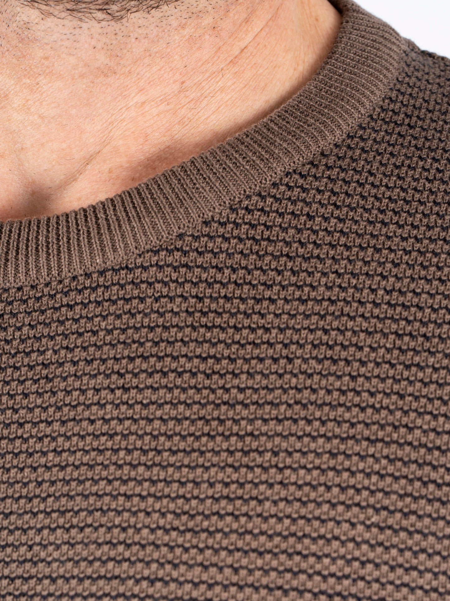 Viggo Crew Neck Knitwear - Mid Brown
