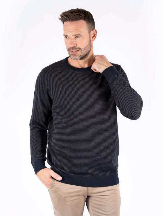 Viggo Crew Neck Knitwear - Dark Navy