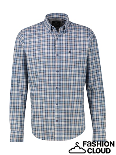 Lerros Check Long Sleeve Shirt - Storm Blue