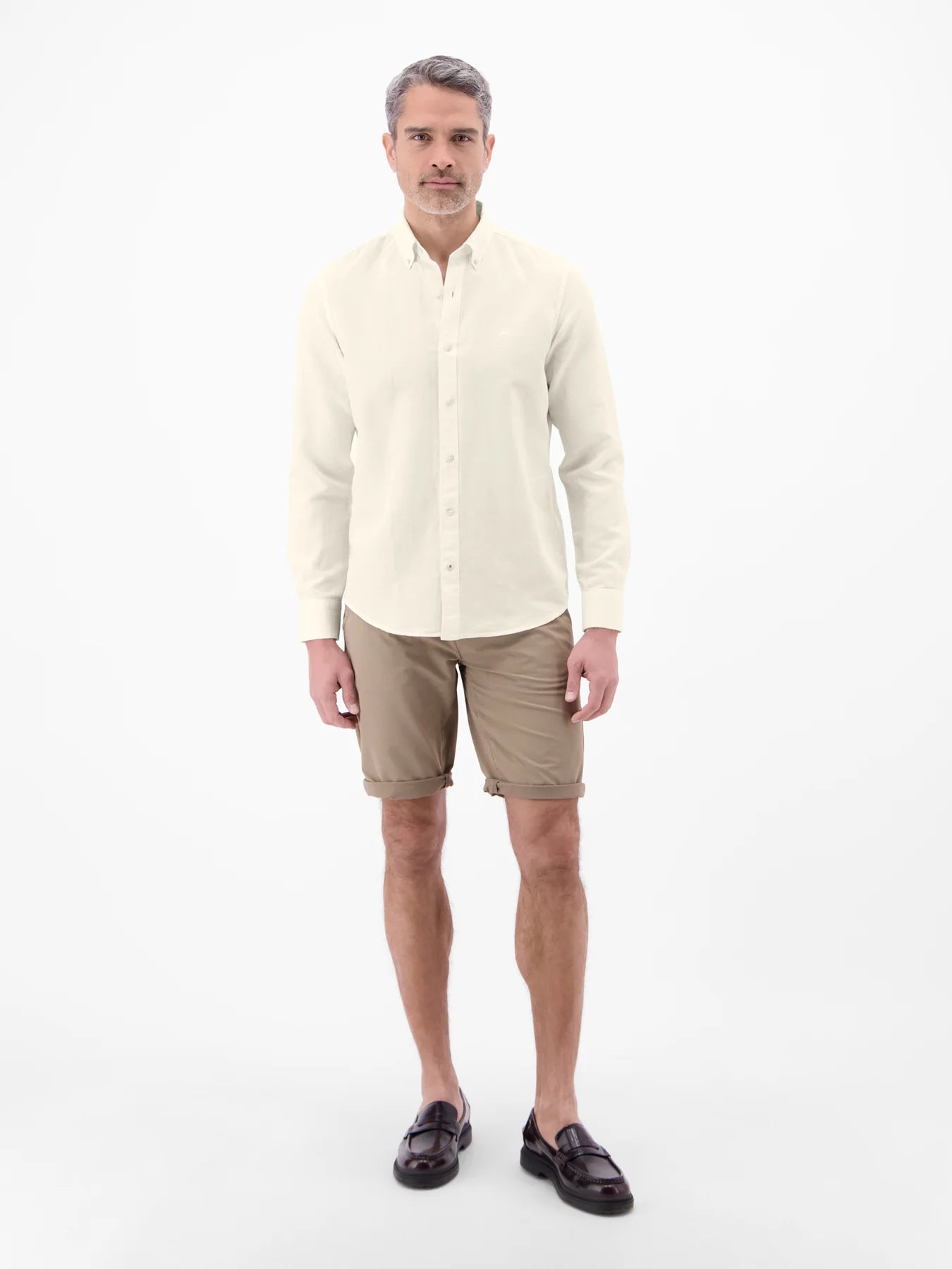 Lerros Cotton & Linen Blend Shirt - White