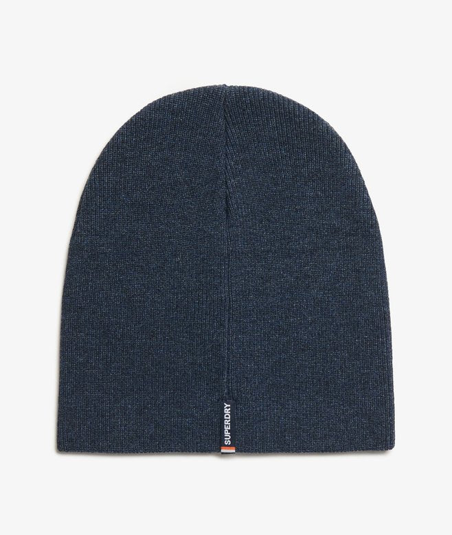 Essential Logo Knitted Beanie - Richest Navy Marl