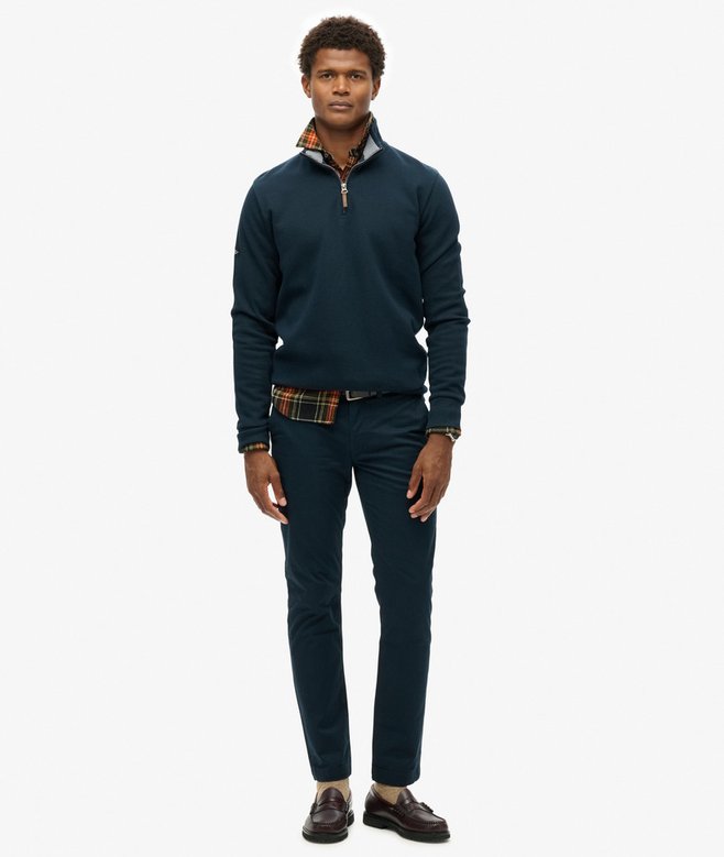 Core Pique Henley Sweatshirt