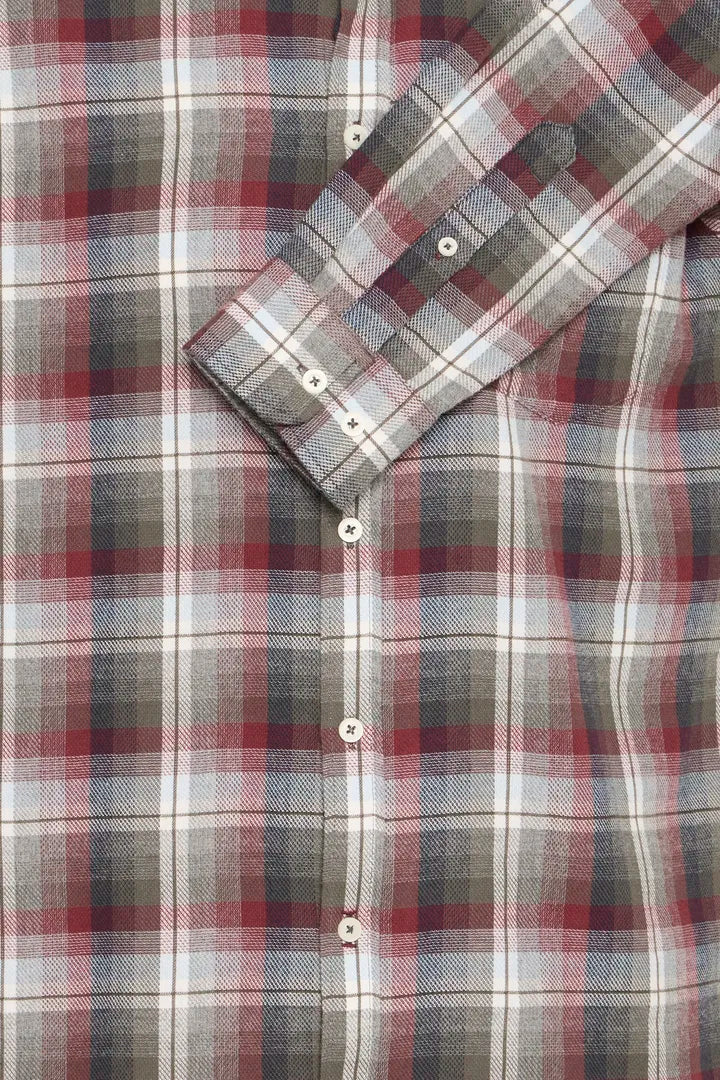 FQBRANT Checked Brushed Shirt LS