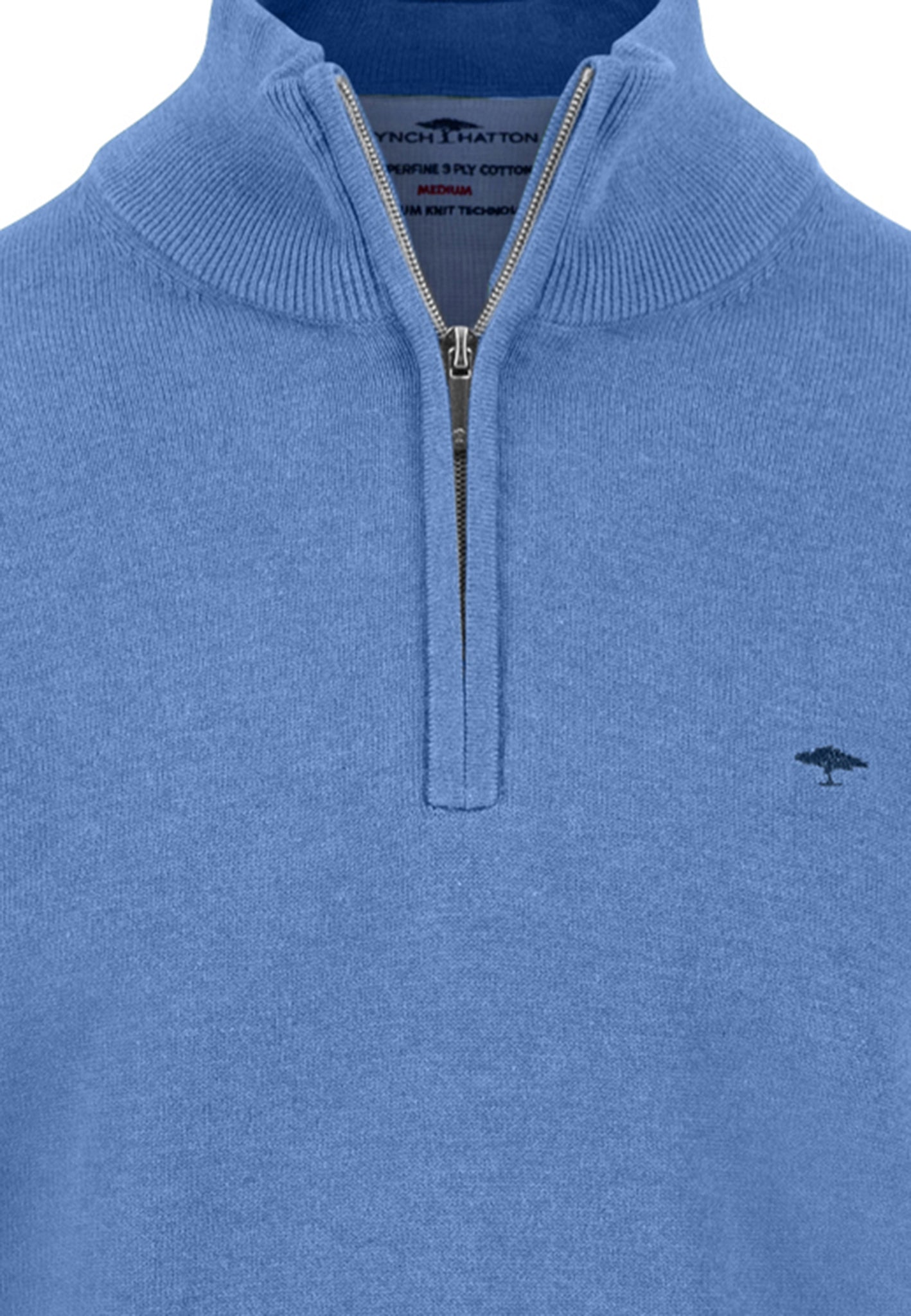 Troyer Zip Knit - Crystal Blue