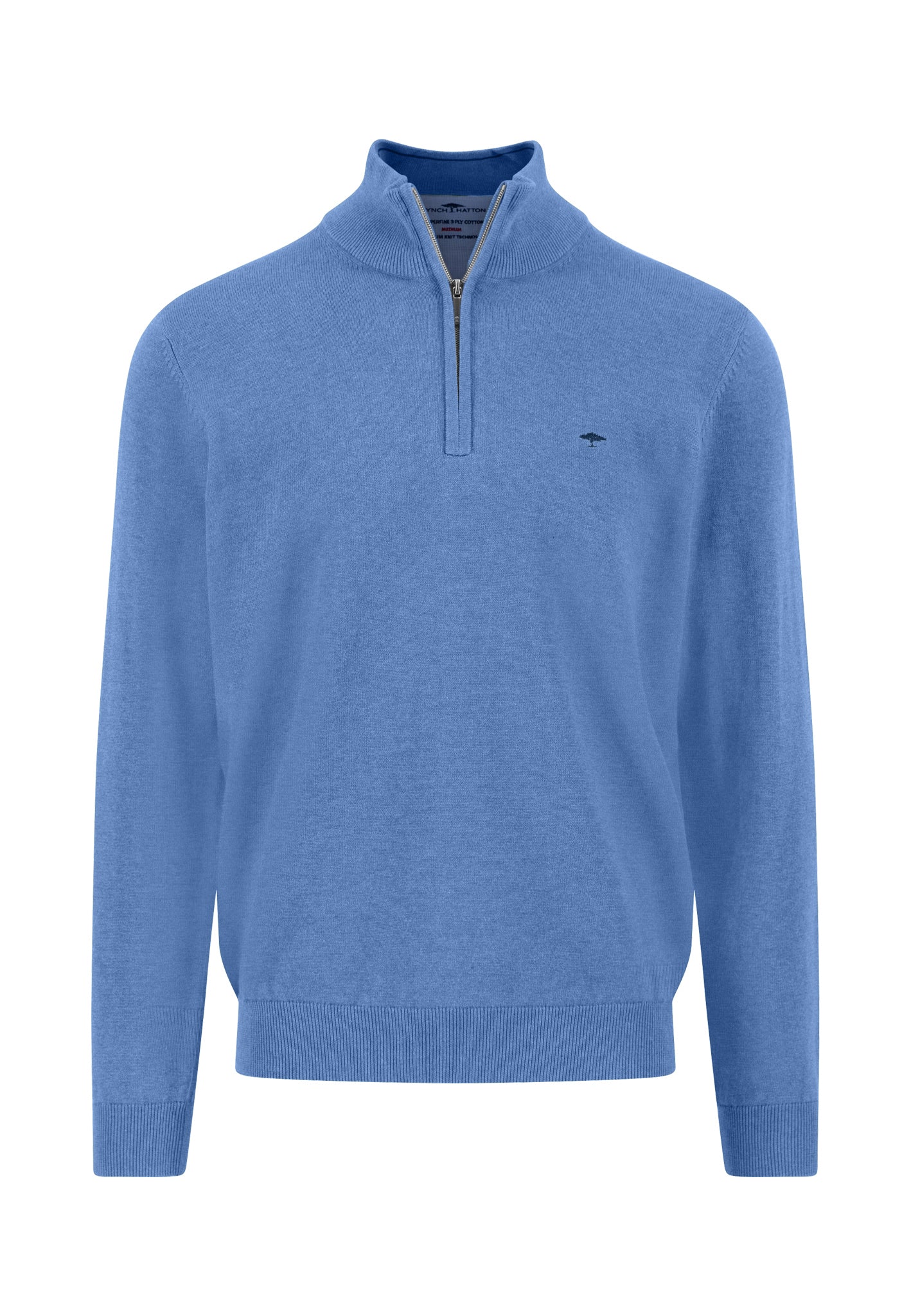 Troyer Zip Knit - Crystal Blue
