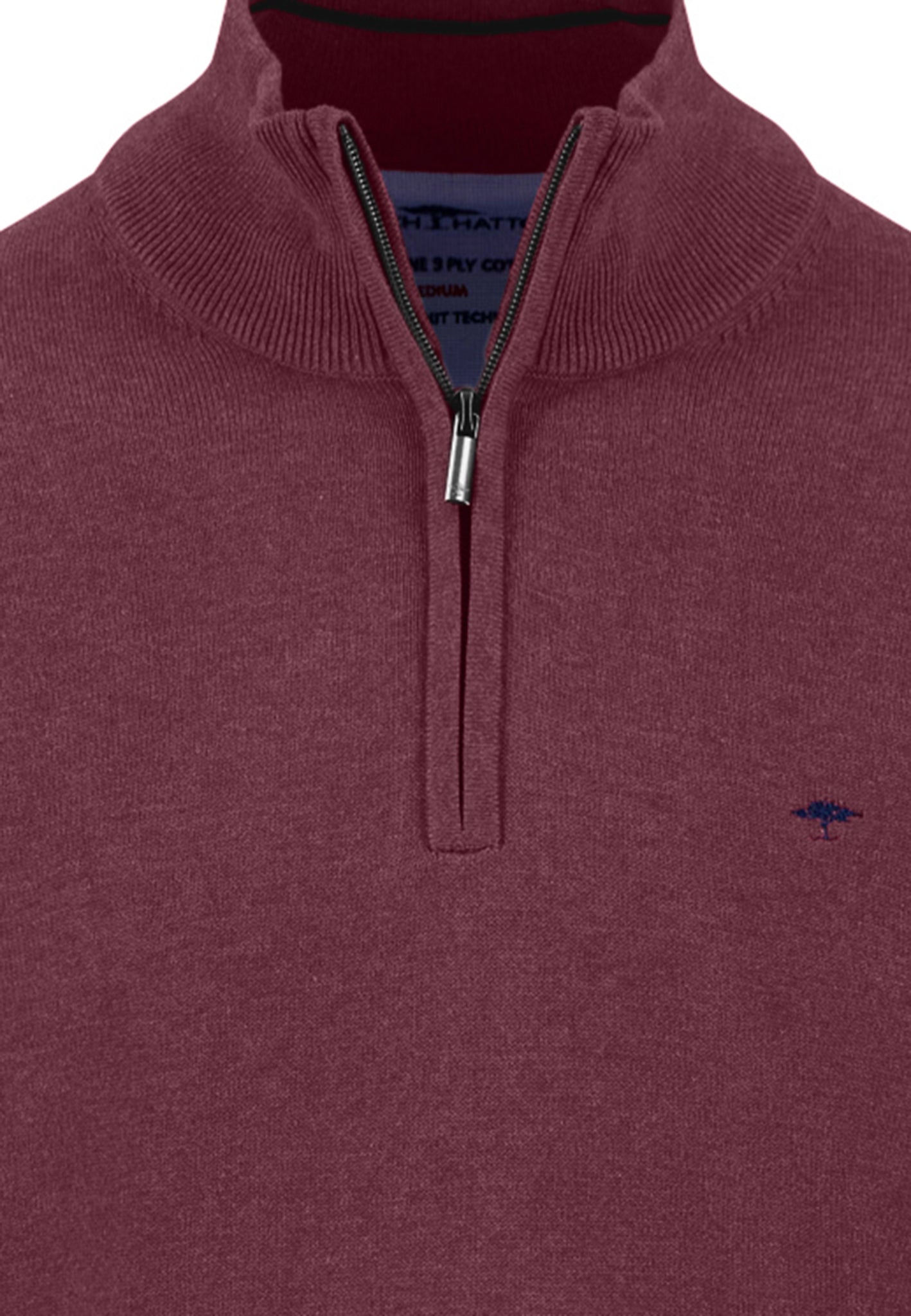 Troyer Zip Knit - Deep Merlot
