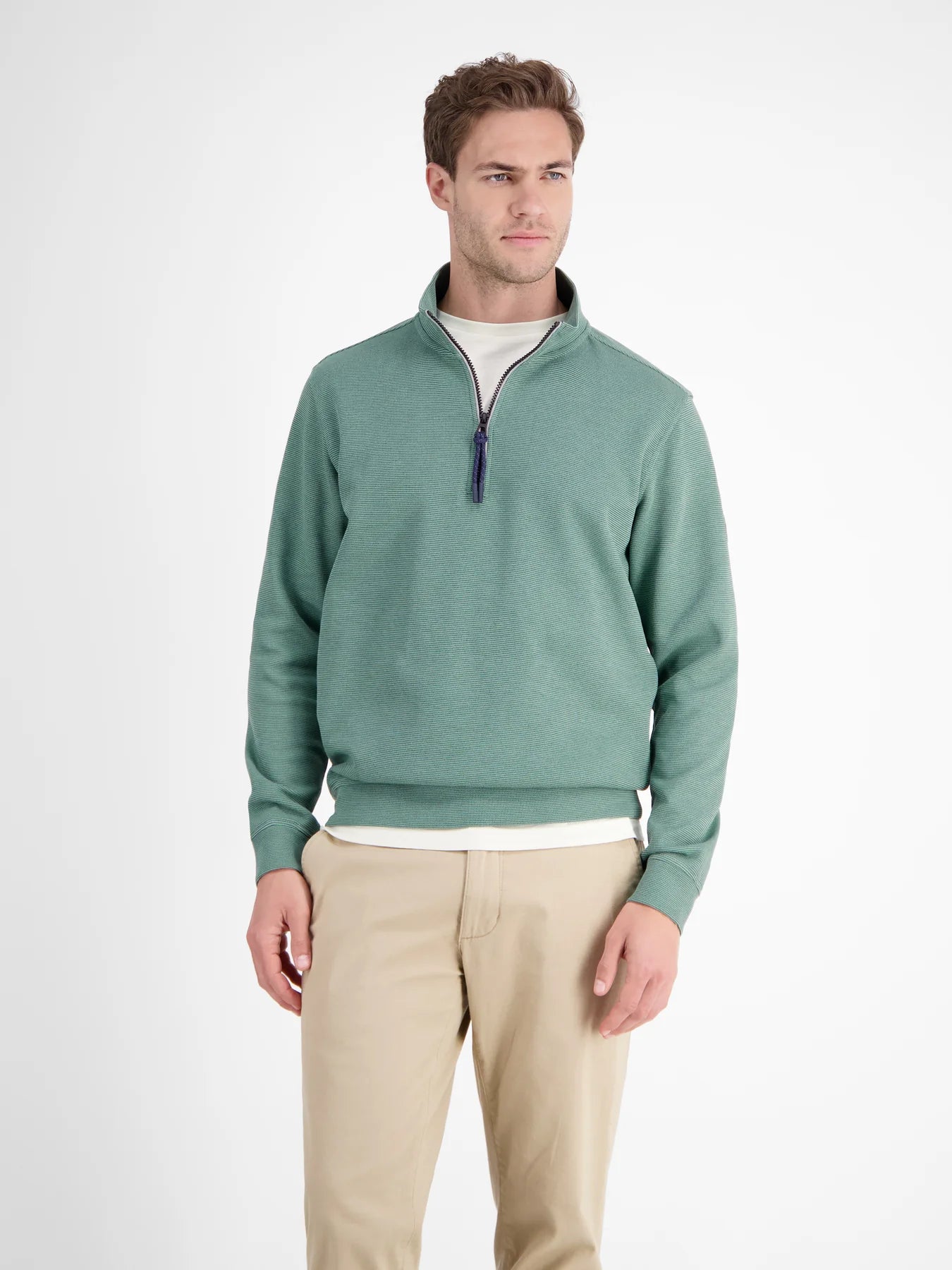 Troyer 1/2 Zip Sweatshirt -Fjord Blue