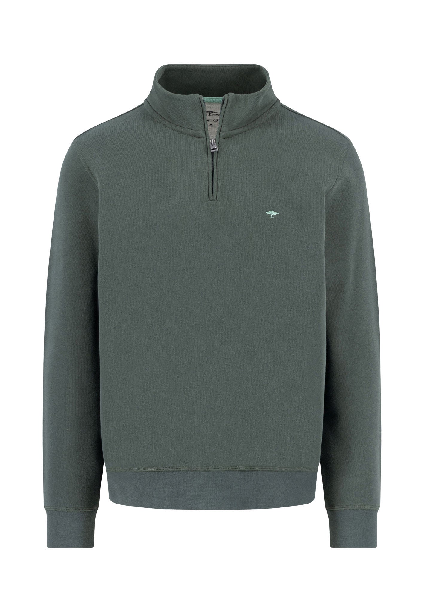Troyer-Zip Sweatshirt - Dark Ivy