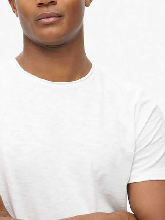 Raw Edge Slub Crew Neck T-Shirt