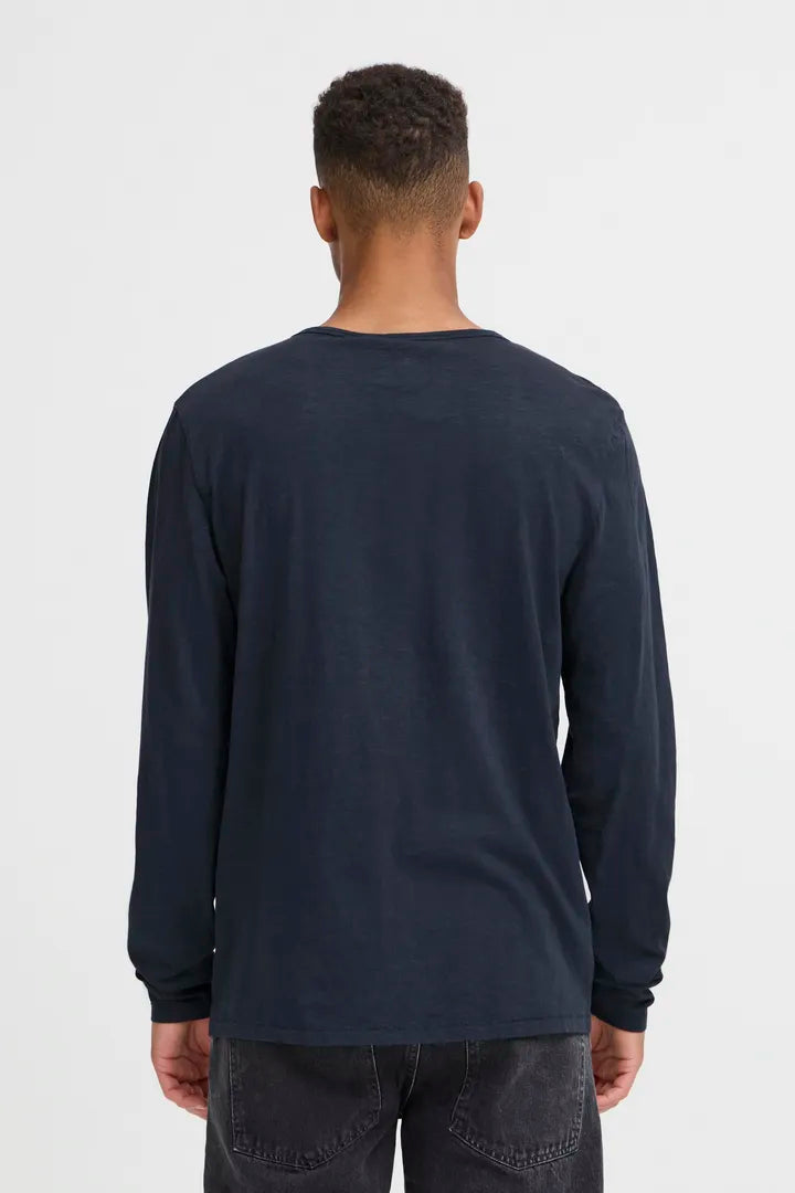 BH Ivalde Split Neck L/S Tee - Salute Blue