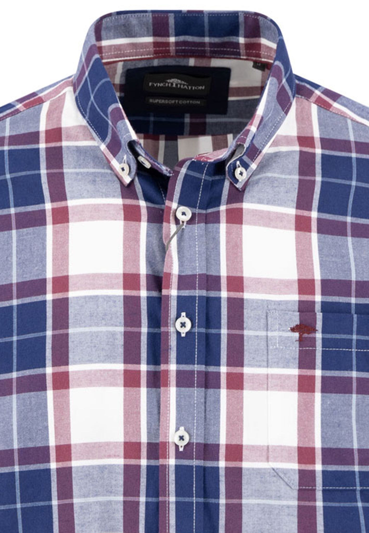 Twill Check B.D Shirt - Deep Merlot