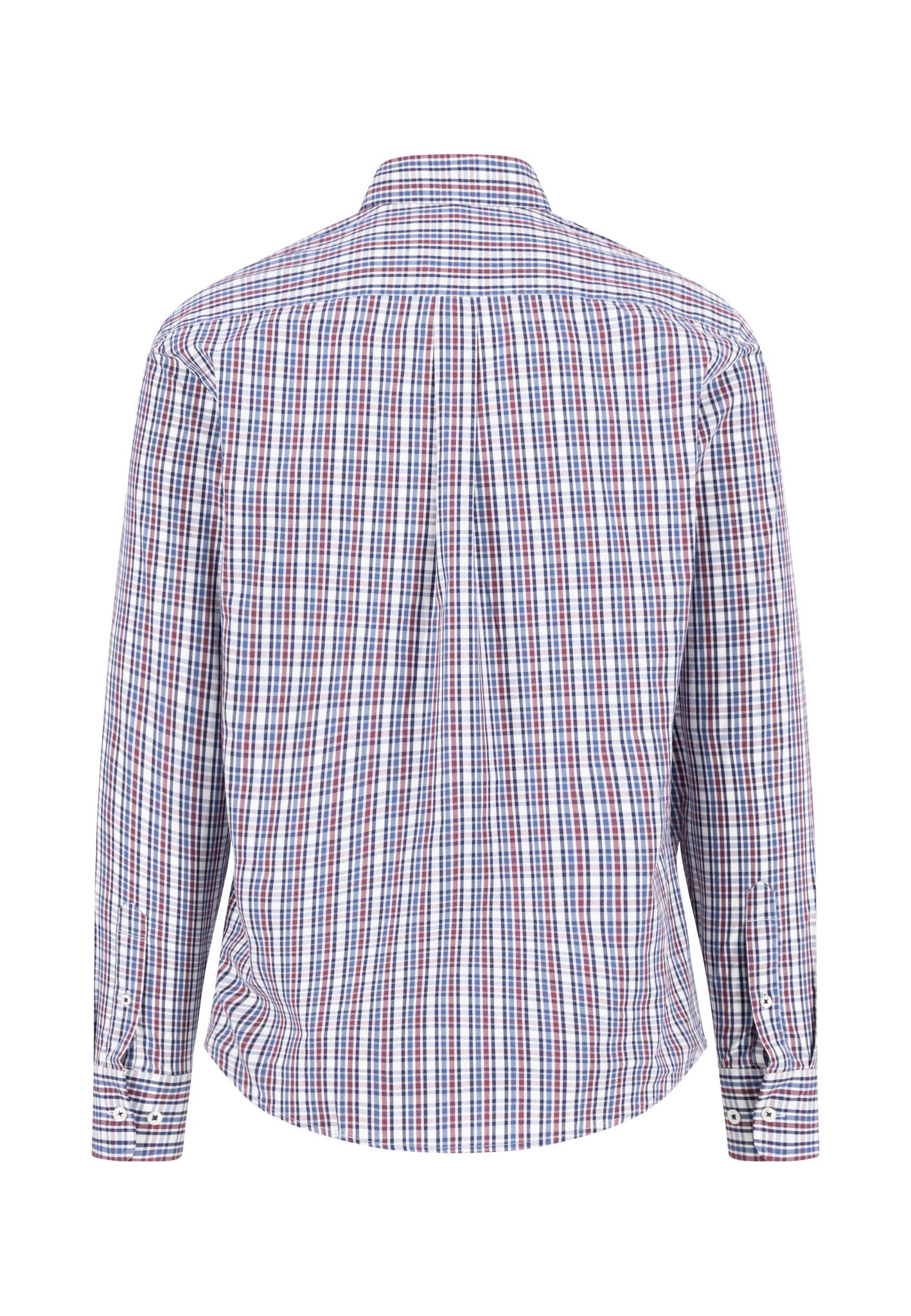 Seasonal Combi Check Long Sleeve Shirt - Deep Merlot