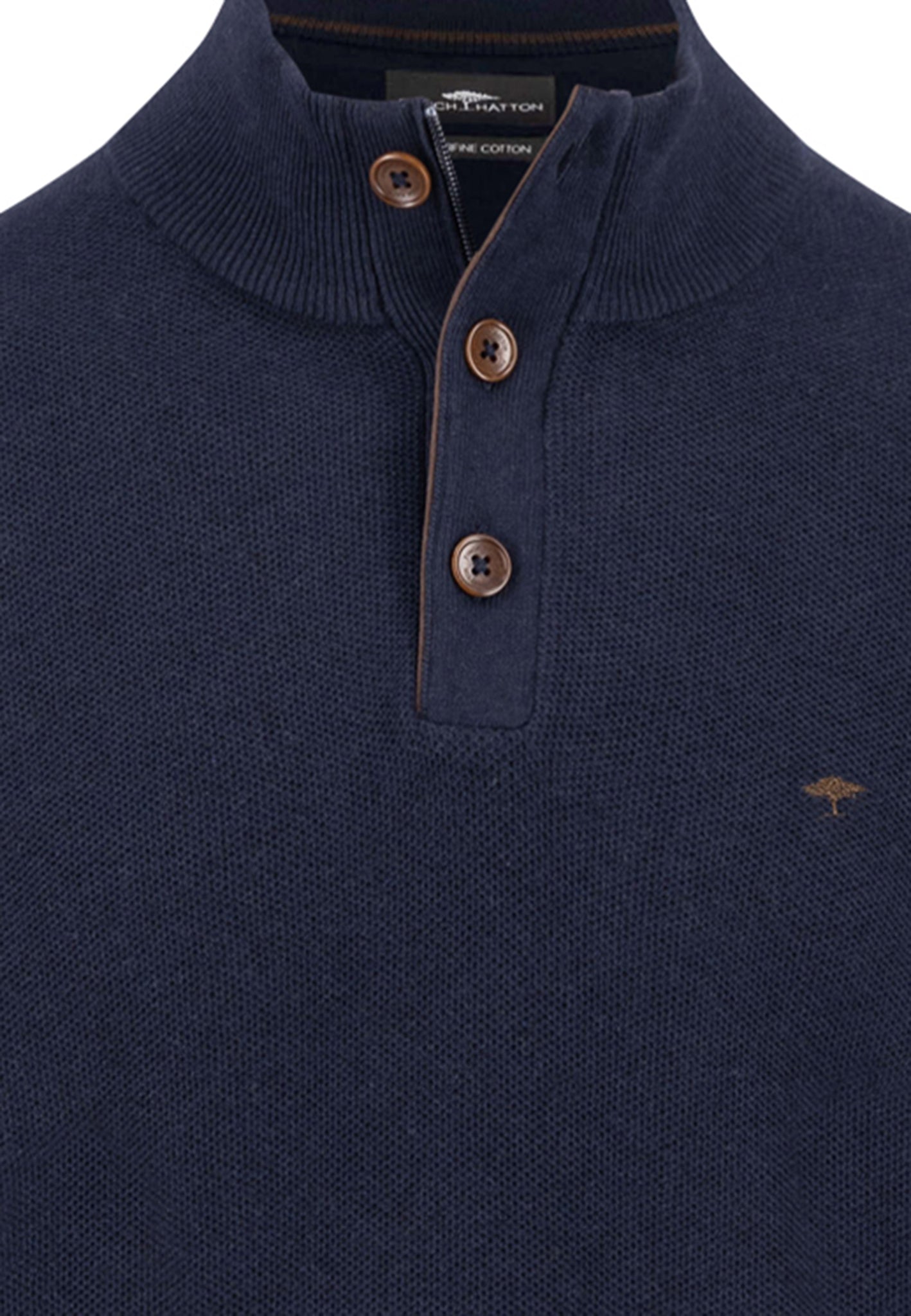 Troyer Button Knit - Navy