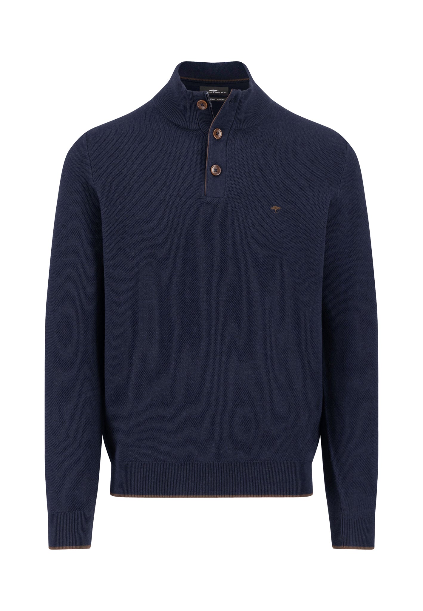 Troyer Button Knit - Navy