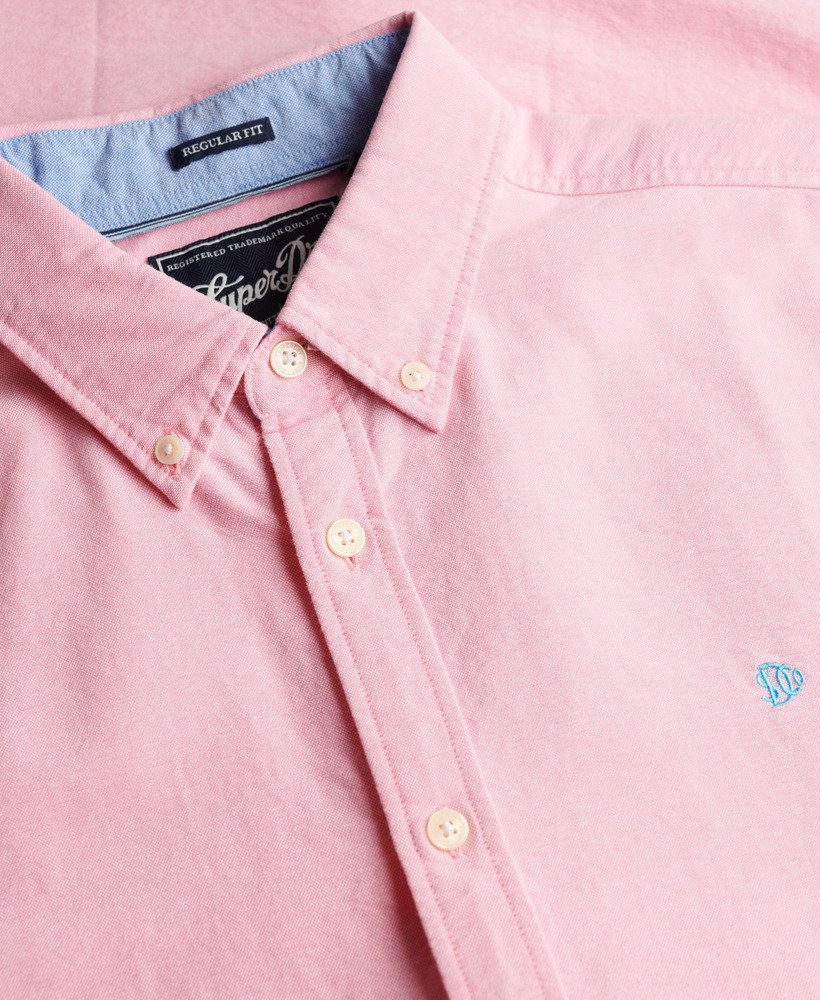 Preppy Oxford Short Sleeve Shirt - Coral