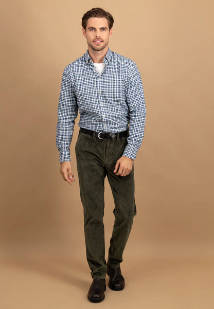 Washed Oxford Check Shirt B.D - Fern