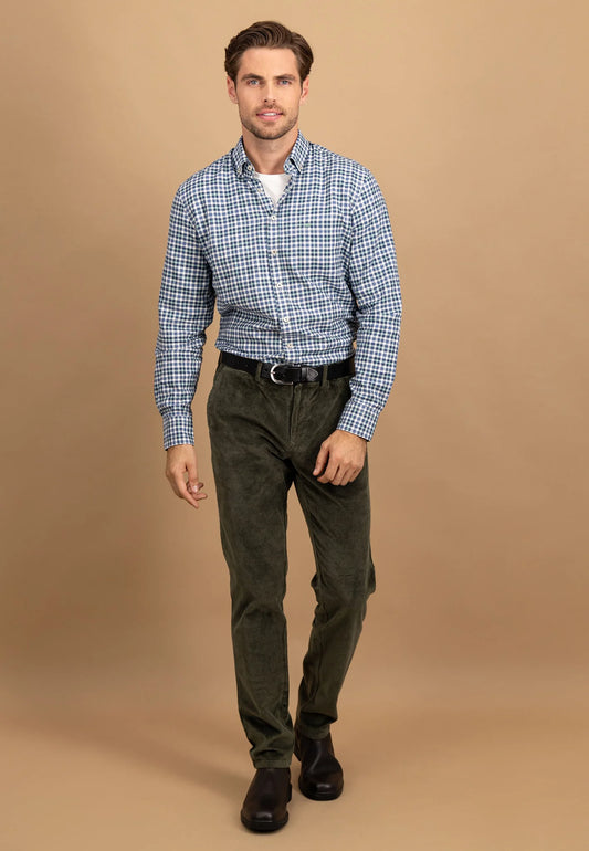 Washed Oxford Check Shirt B.D - Fern
