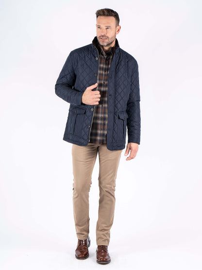 Harald Quilted Jacket - Dark Navy