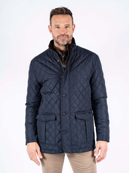 Harald Quilted Jacket - Dark Navy