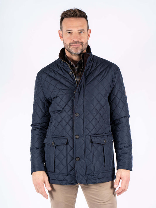 Harald Quilted Jacket - Dark Navy