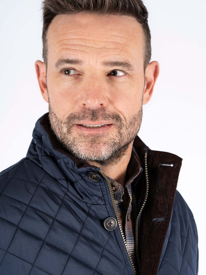 Harald Quilted Jacket - Dark Navy
