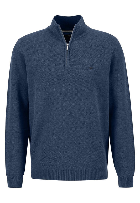 Merino cashmere blend troyer half-zip sweater