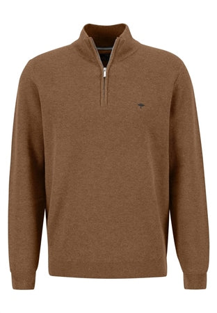 Merino cashmere blend troyer half-zip sweater