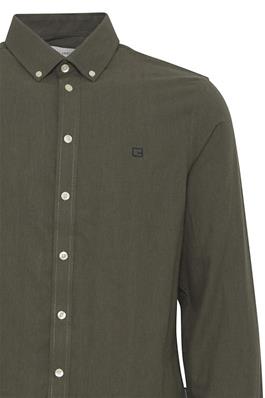 CFANTON Long Sleeve Brushed Cotton Plain Shirt