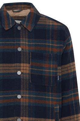 Overshirt Shacket Check Print Fleece lined