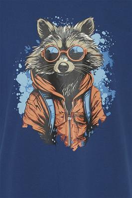 T-Shirt Racoon Print