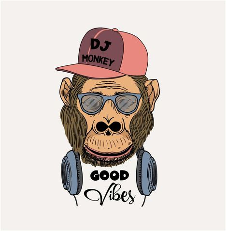 BH KURT Monkey T-shirt White