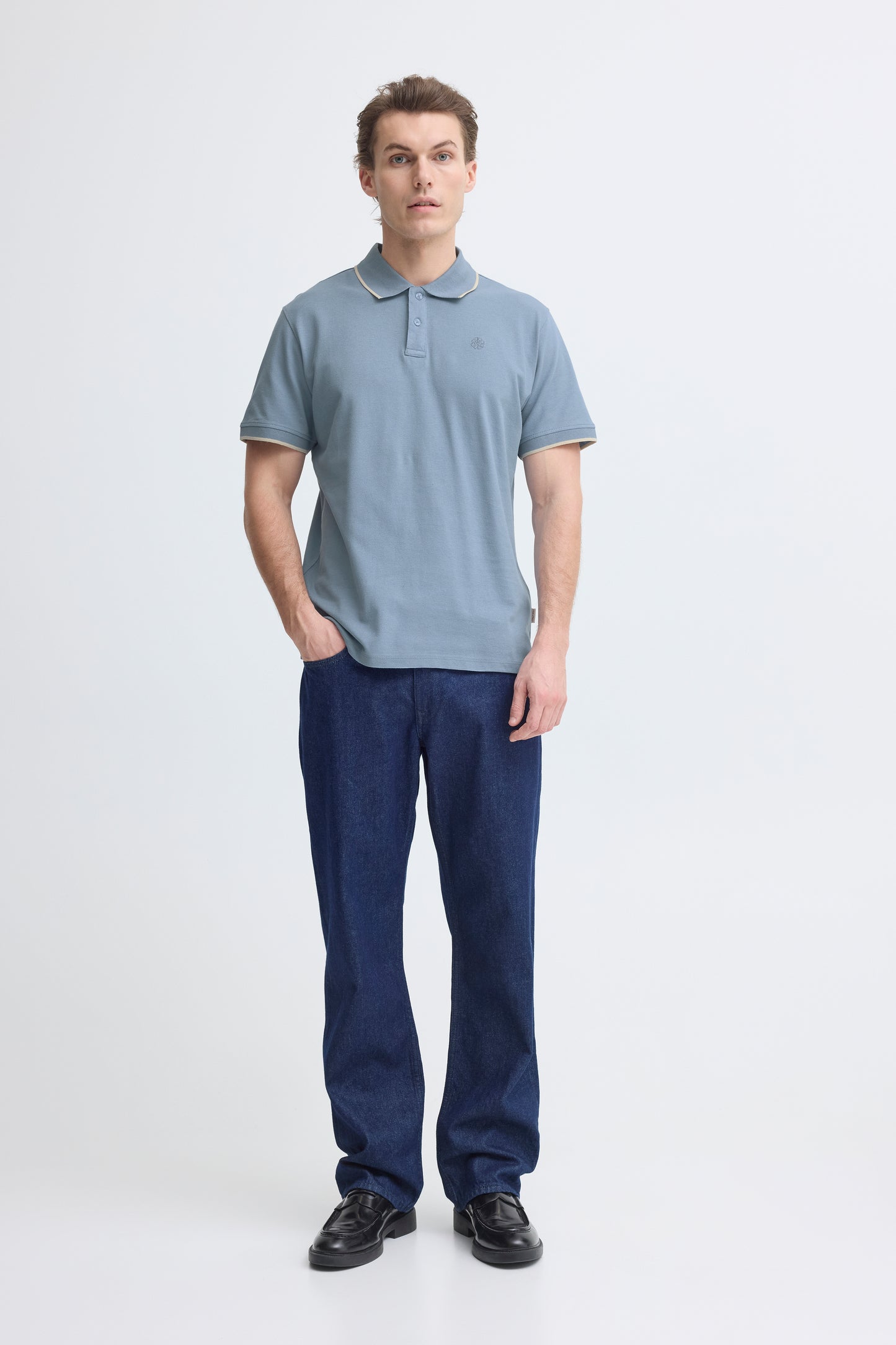 BHEdin Polo Shirt Faded Denim