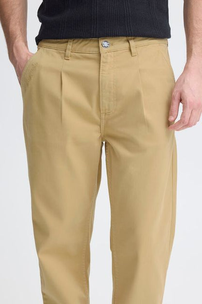 Blend Bhsun Malvin Loose Twill Trousers - Beige