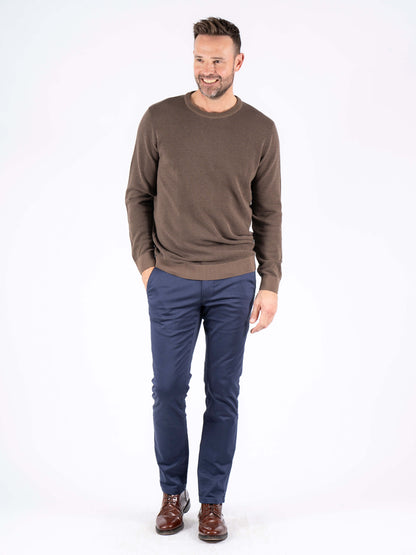 Viggo Crew Neck Knitwear - Mid Brown