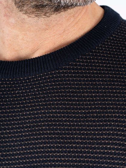 Viggo Crew Neck Knitwear - Dark Navy