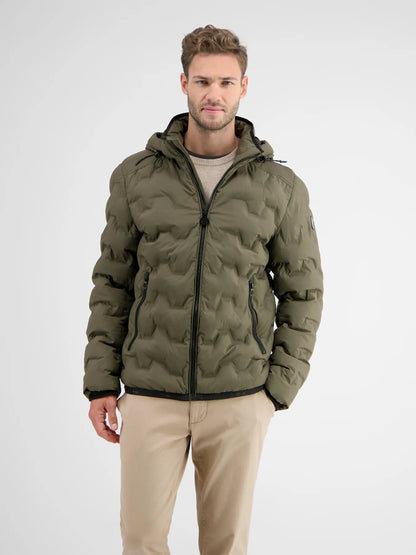 Sporty Hooded Quilted Jacket