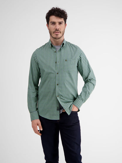 Sage Green Long Sleeve Check Shirt