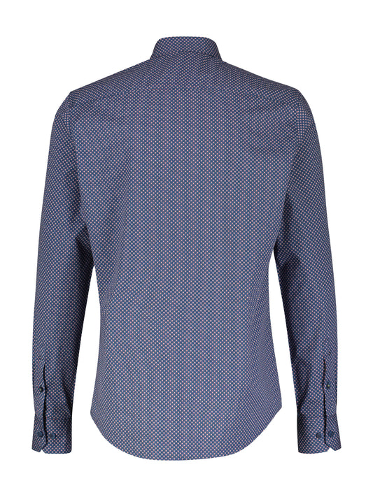 Poplin Mini Print Long Sleeve Shirt