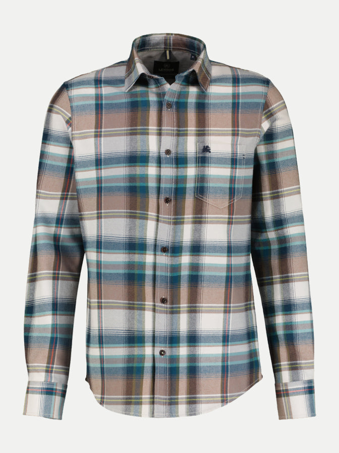 Kent Check Multi Flannel Long Sleeve Shirt