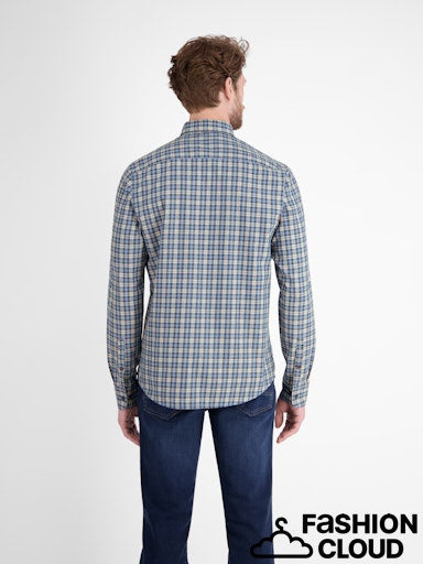 Lerros Check Long Sleeve Shirt - Storm Blue