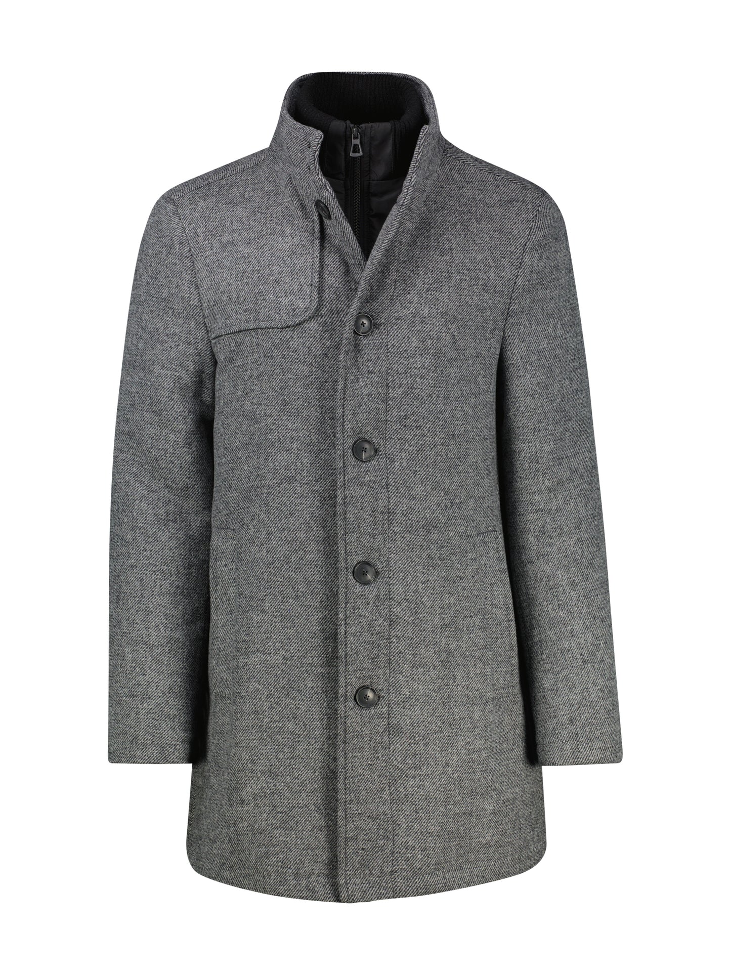 Lerros - Medium Length Wool Coat - Basalt Grey