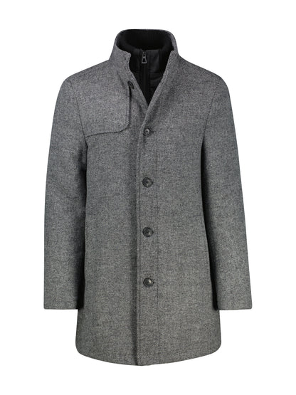 Lerros - Medium Length Wool Coat - Basalt Grey