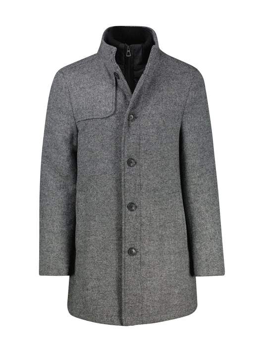 Lerros - Medium Length Wool Coat - Basalt Grey