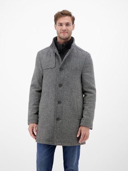 Lerros - Medium Length Wool Coat - Basalt Grey