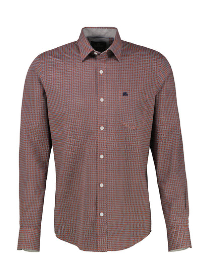 Lerros Poplin Long Sleeve Shirt - Vivid Red