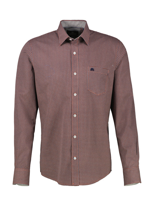 Lerros Poplin Long Sleeve Shirt - Vivid Red