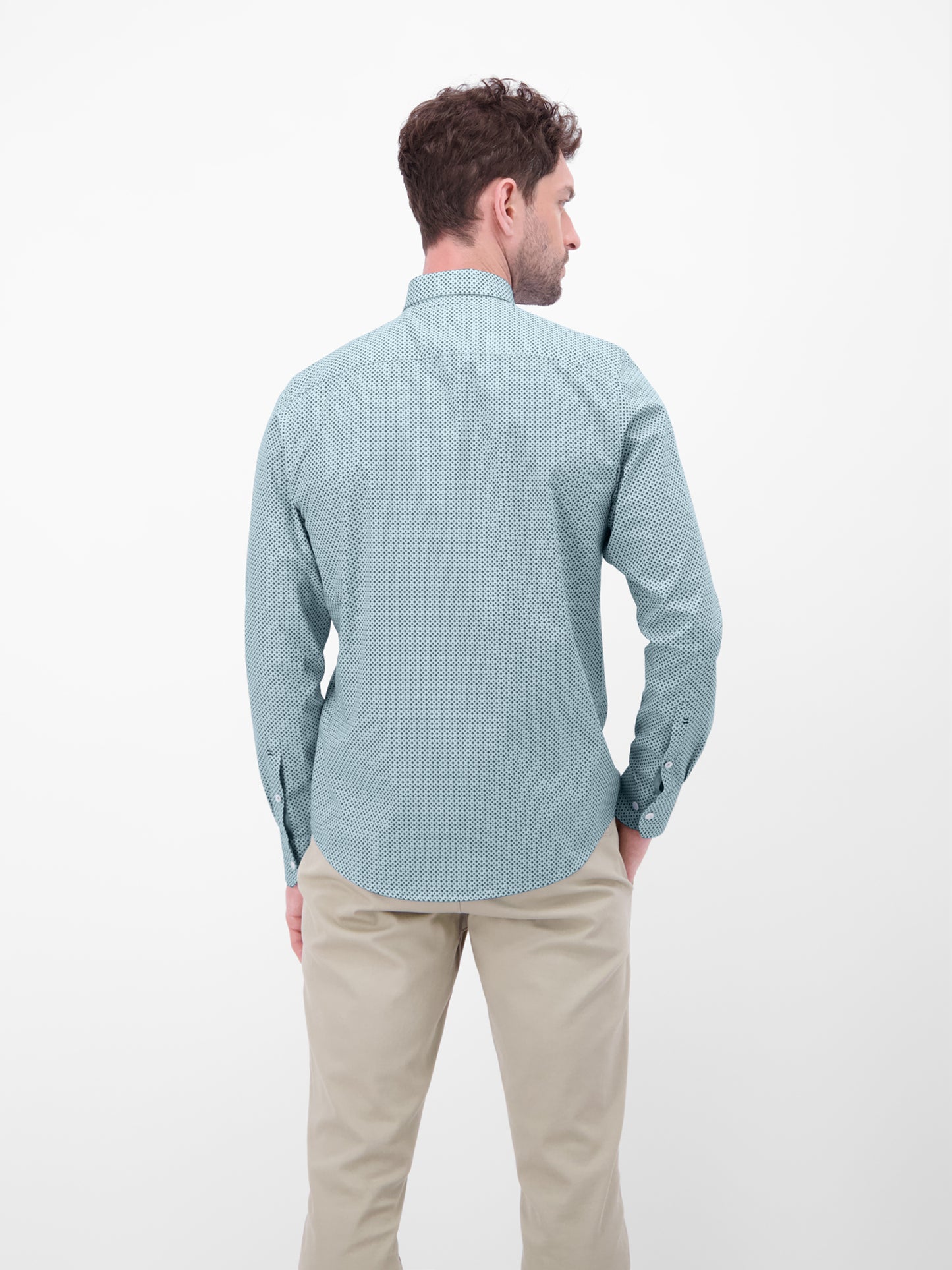 Lerros Poplin Long Sleeve Shirt - Iced Blue