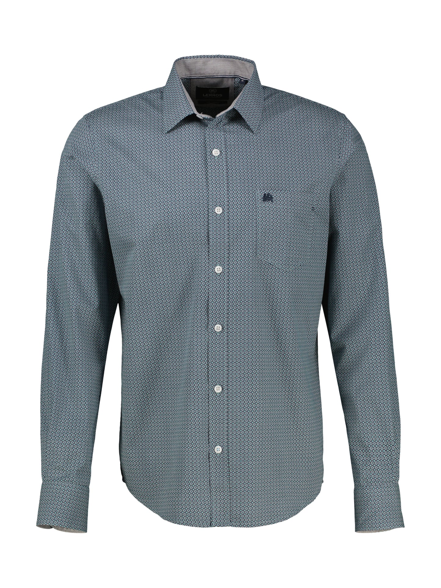 Lerros Poplin Long Sleeve Shirt - Arctic Blue